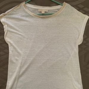 Used MK white tee with gold detail